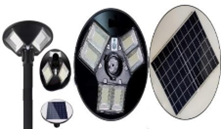 Round Solar Garden Light with Twin Windows