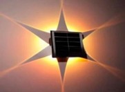 Solar Wall Light Star Warm White