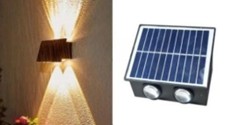 Solar Wall Light 2+2 Warm White