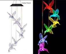 Solar Hummingbird Wind Chime Light